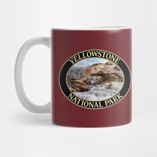 Mammoth Springs at Yellowstone National Park in Wyoming Mug